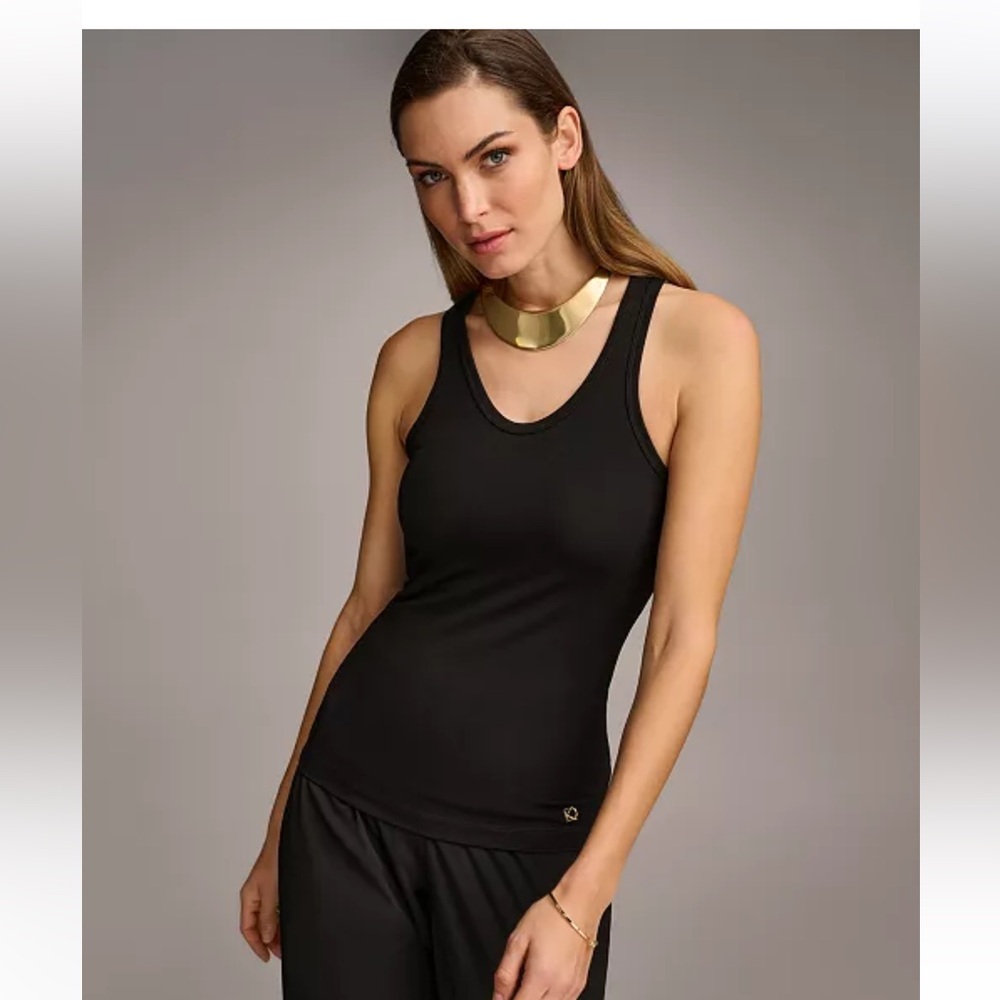 Donna Karan Women's Sleeveless Fitted Tank Top NEW